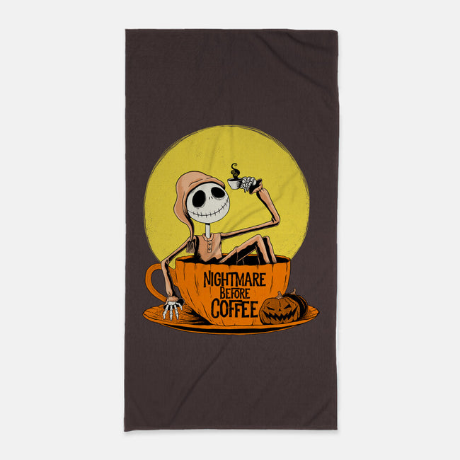 Nightmare Before Coffee-None-Beach-Towel-ppmid