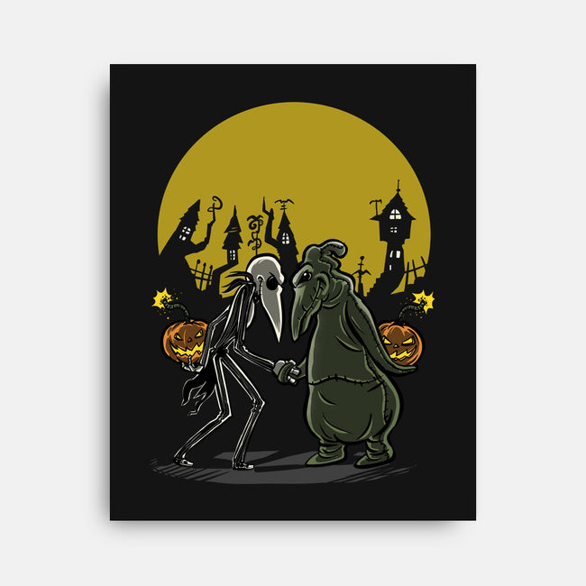Jack Vs Oogie-None-Stretched-Canvas-zascanauta