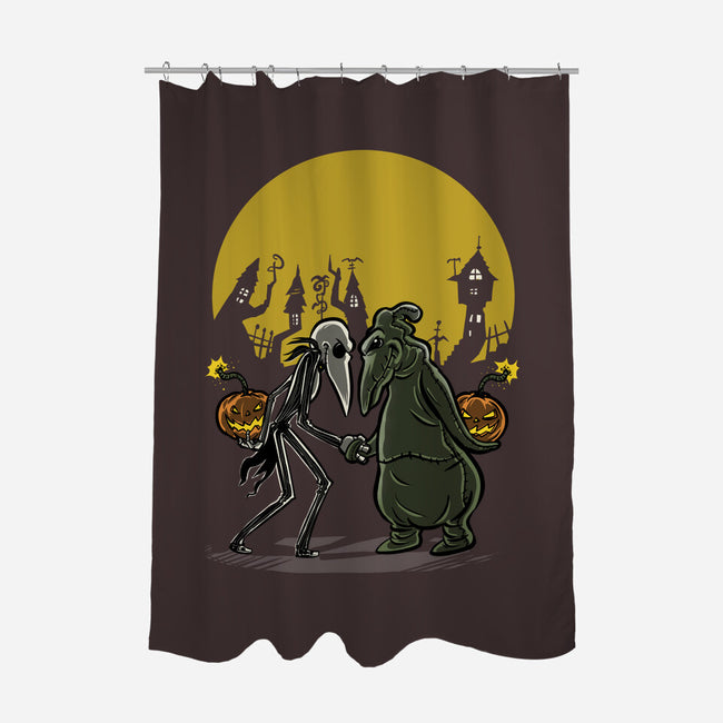 Jack Vs Oogie-None-Polyester-Shower Curtain-zascanauta