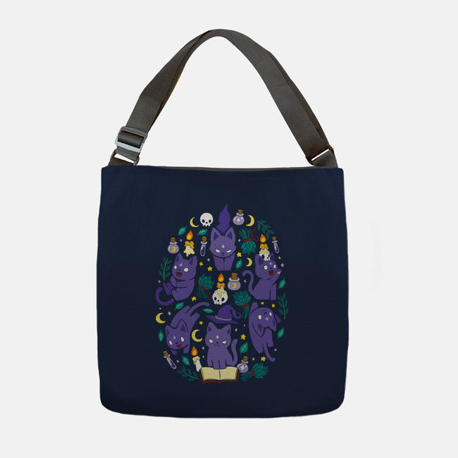 Magic Spell Cat-None-Adjustable Tote-Bag-Vallina84