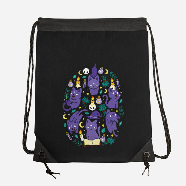 Magic Spell Cat-None-Drawstring-Bag-Vallina84