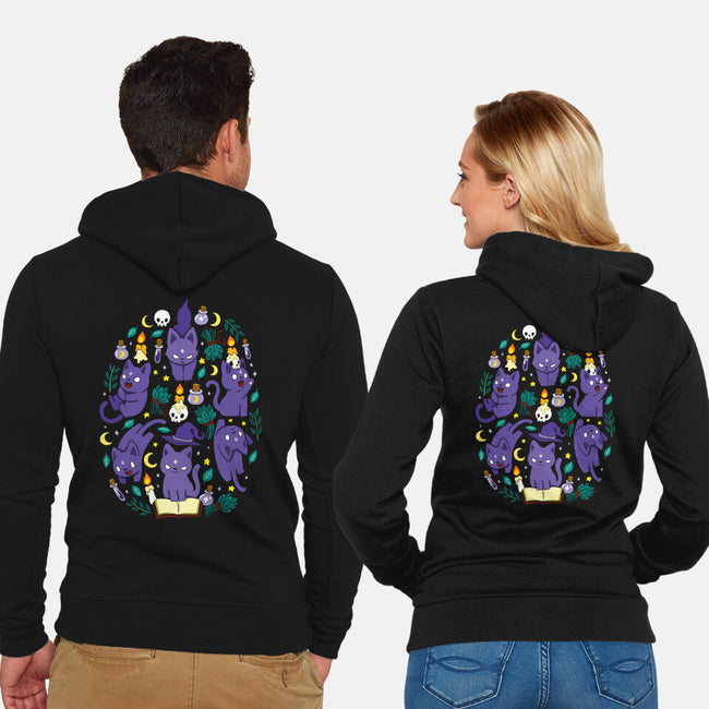 Magic Spell Cat-Unisex-Zip-Up-Sweatshirt-Vallina84