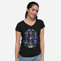 Magic Spell Cat-Womens-V-Neck-Tee-Vallina84