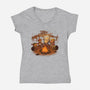 Cookie Monster Tales-Womens-V-Neck-Tee-TonyCenteno