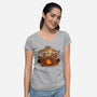 Cookie Monster Tales-Womens-V-Neck-Tee-TonyCenteno