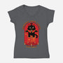 Support Your Local Cat Cult-Womens-V-Neck-Tee-danielmorris1993