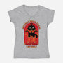 Support Your Local Cat Cult-Womens-V-Neck-Tee-danielmorris1993