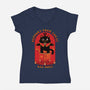 Support Your Local Cat Cult-Womens-V-Neck-Tee-danielmorris1993