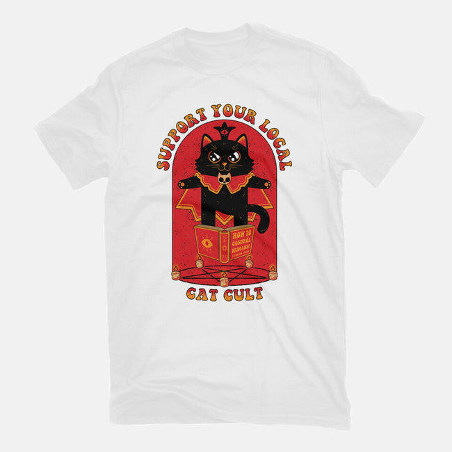 Support Your Local Cat Cult-Womens-Basic-Tee-danielmorris1993