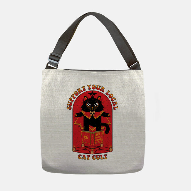 Support Your Local Cat Cult-None-Adjustable Tote-Bag-danielmorris1993