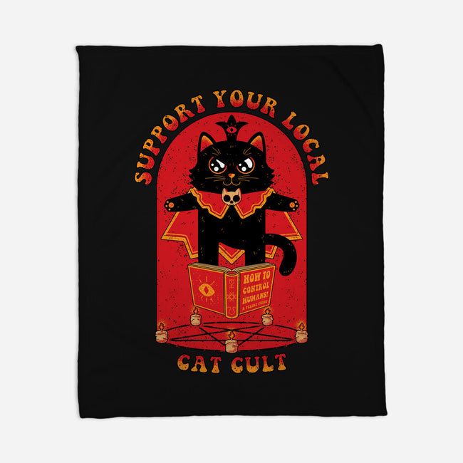 Support Your Local Cat Cult-None-Fleece-Blanket-danielmorris1993