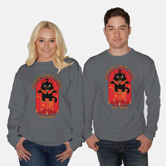 Support Your Local Cat Cult-Unisex-Crew Neck-Sweatshirt-danielmorris1993