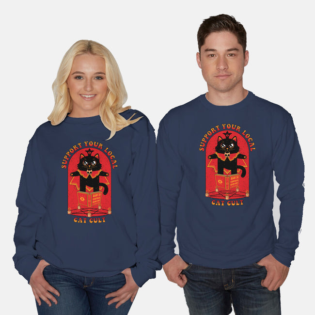 Support Your Local Cat Cult-Unisex-Crew Neck-Sweatshirt-danielmorris1993