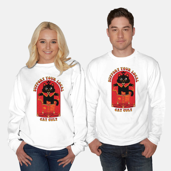 Support Your Local Cat Cult-Unisex-Crew Neck-Sweatshirt-danielmorris1993