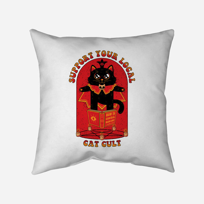 Support Your Local Cat Cult-None-Non-Removable Cover w Insert-Throw Pillow-danielmorris1993