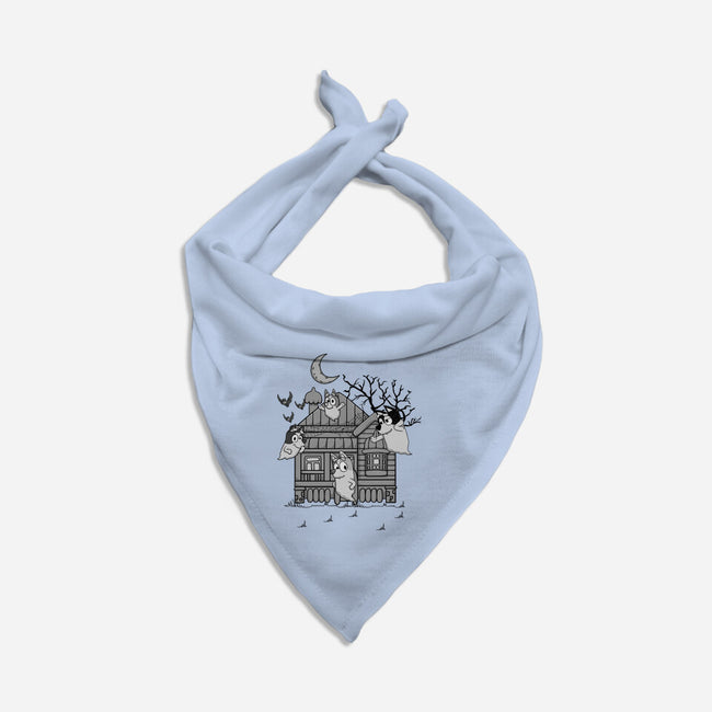 Bluey Haunted House-Dog-Bandana-Pet Collar-JamesQJO