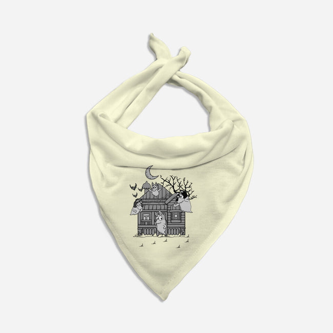 Bluey Haunted House-Dog-Bandana-Pet Collar-JamesQJO