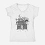 Bluey Haunted House-Womens-V-Neck-Tee-JamesQJO