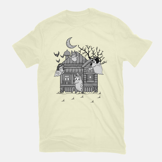 Bluey Haunted House-Mens-Basic-Tee-JamesQJO