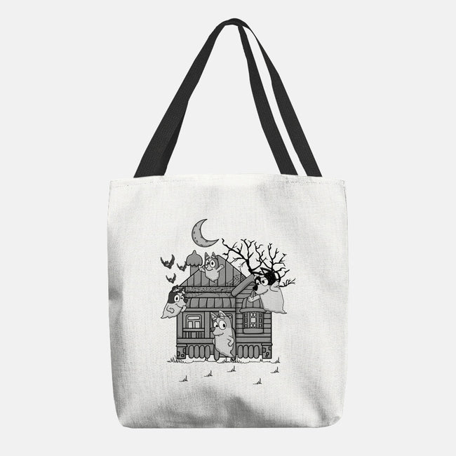 Bluey Haunted House-None-Basic Tote-Bag-JamesQJO