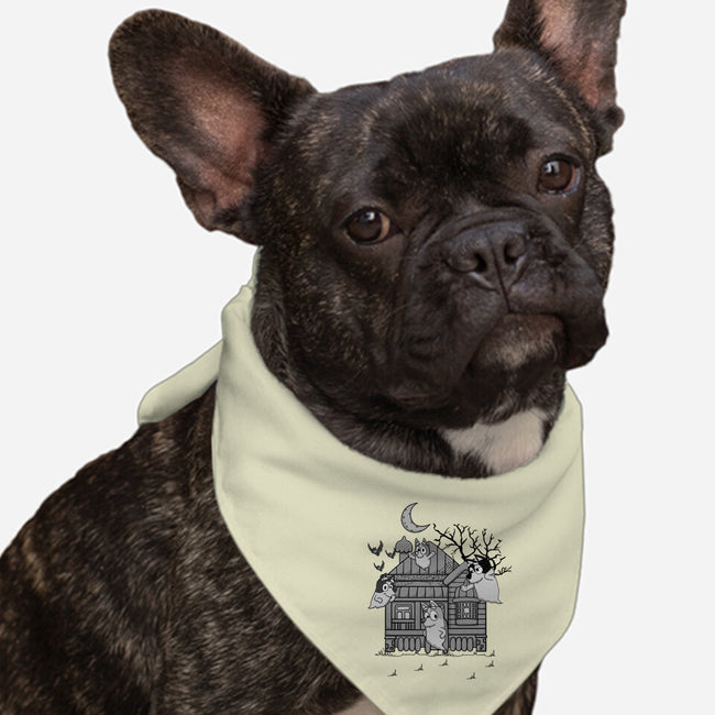 Bluey Haunted House-Dog-Bandana-Pet Collar-JamesQJO