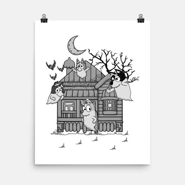 Bluey Haunted House-None-Matte-Poster-JamesQJO