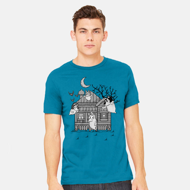 Bluey Haunted House-Mens-Heavyweight-Tee-JamesQJO