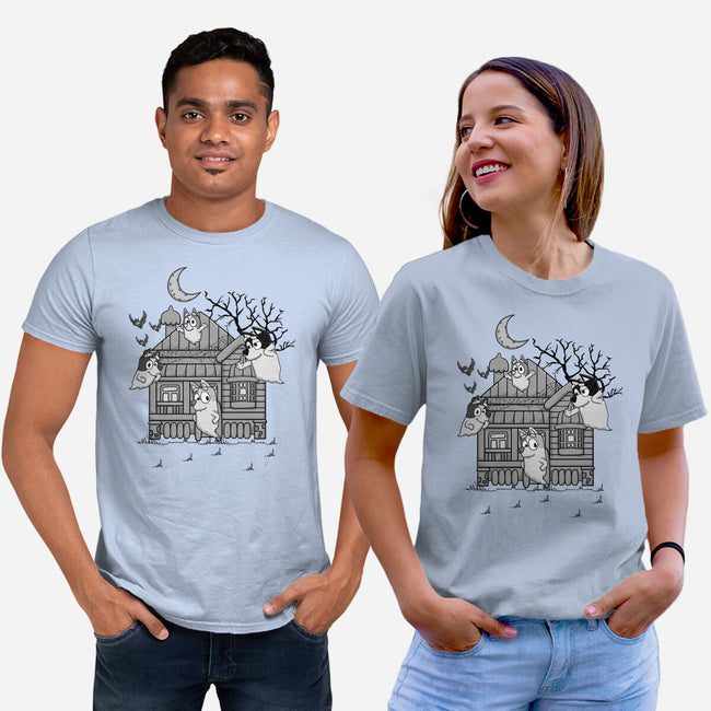 Bluey Haunted House-Unisex-Basic-Tee-JamesQJO