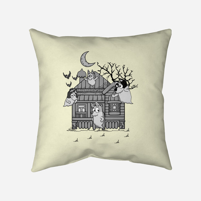 Bluey Haunted House-None-Non-Removable Cover w Insert-Throw Pillow-JamesQJO