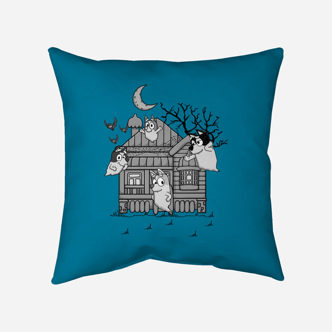 Bluey Haunted House-None-Non-Removable Cover w Insert-Throw Pillow-JamesQJO