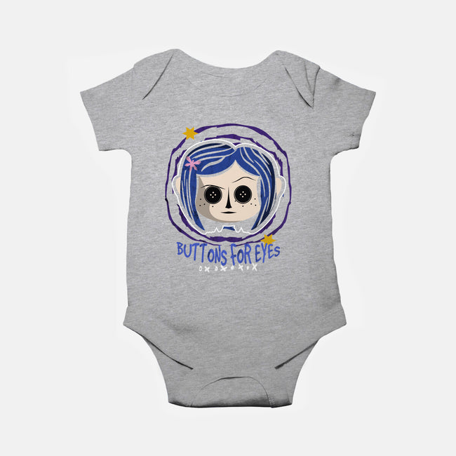 Buttons For Eyes-Baby-Basic-Onesie-Liewrite
