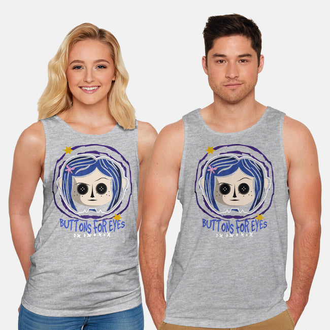 Buttons For Eyes-Unisex-Basic-Tank-Liewrite