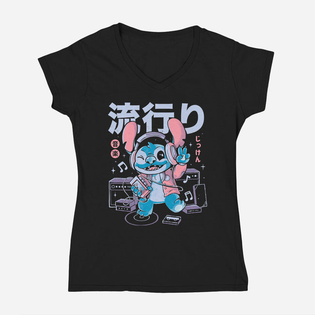 Experiment The Beat-Womens-V-Neck-Tee-Arigatees