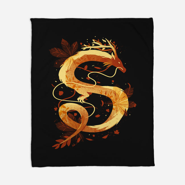 Autumn Dragon-None-Fleece-Blanket-IKILO