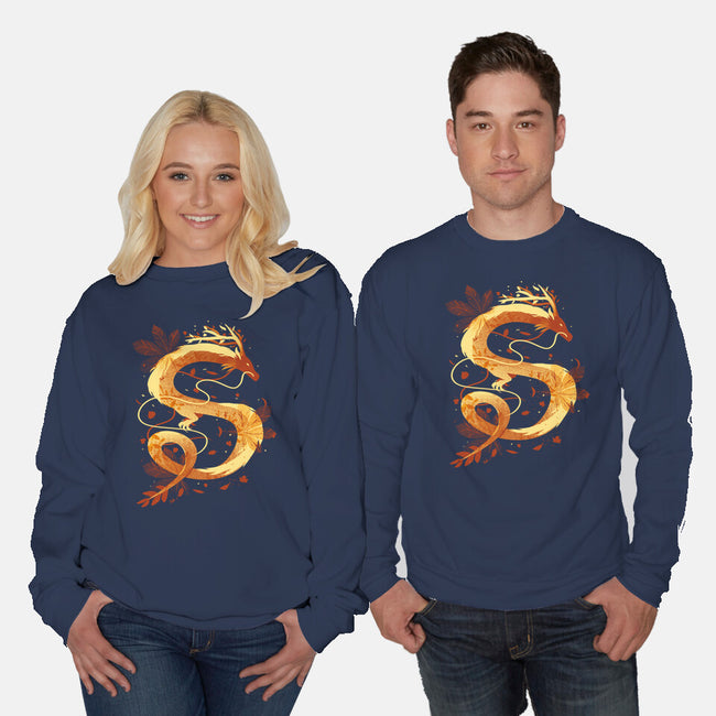 Autumn Dragon-Unisex-Crew Neck-Sweatshirt-IKILO