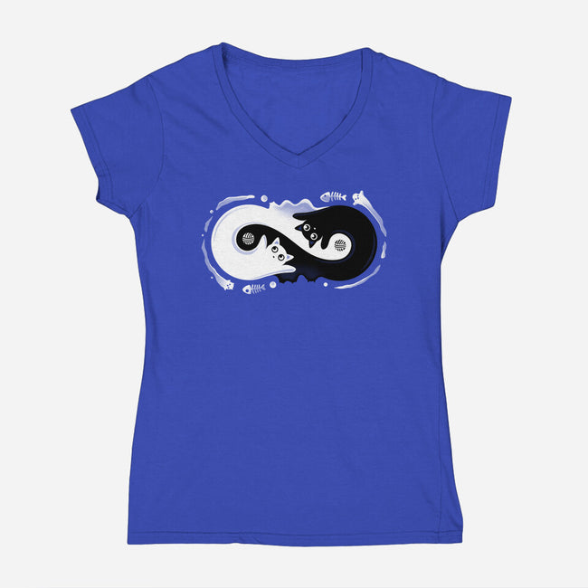 Endless Cats-Womens-V-Neck-Tee-erion_designs