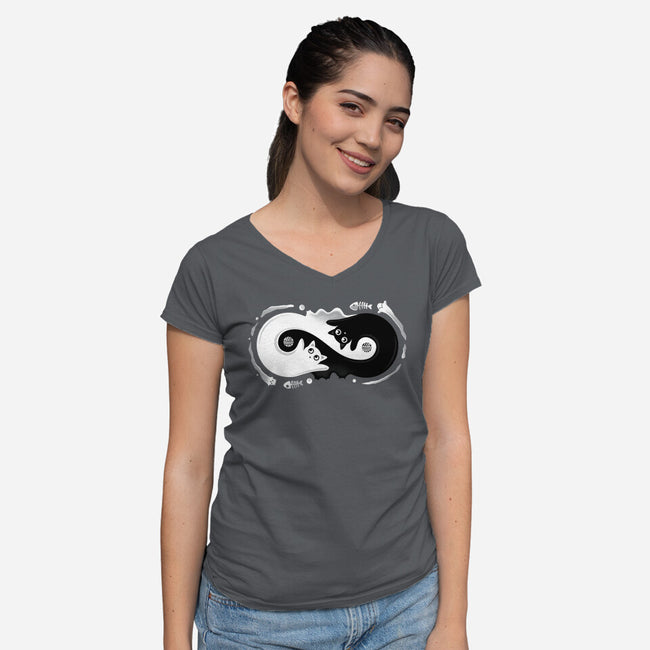 Endless Cats-Womens-V-Neck-Tee-erion_designs