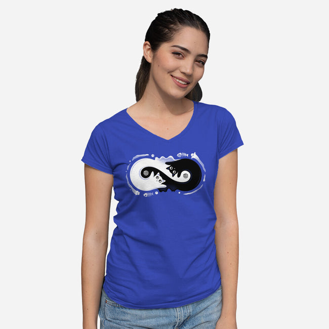 Endless Cats-Womens-V-Neck-Tee-erion_designs