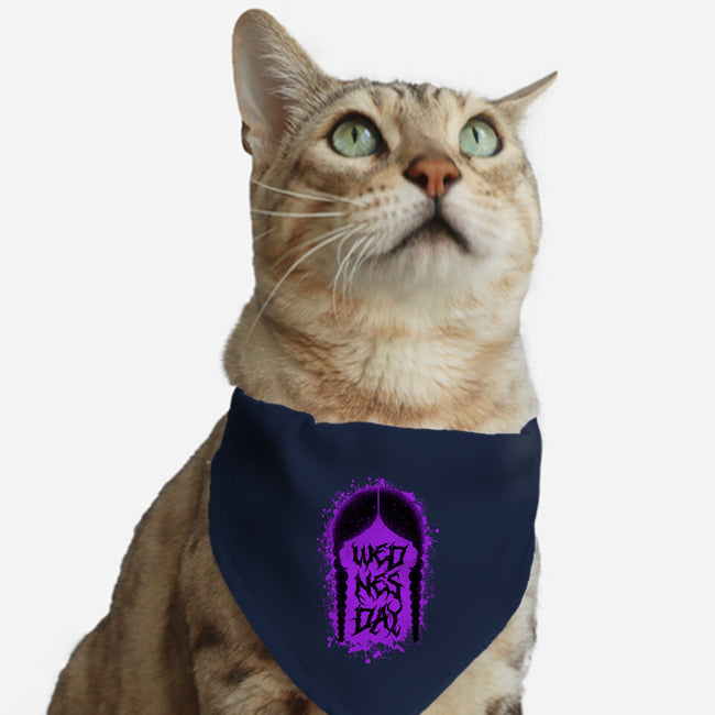 Wednesday Pigtails-Cat-Adjustable-Pet Collar-rocketman_art