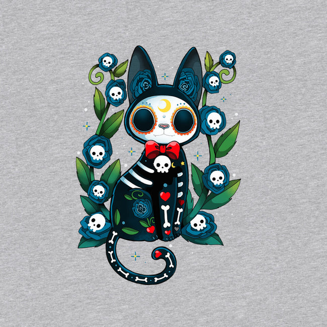 Halloween Skeleton Cat-Youth-Basic-Tee-Vallina84