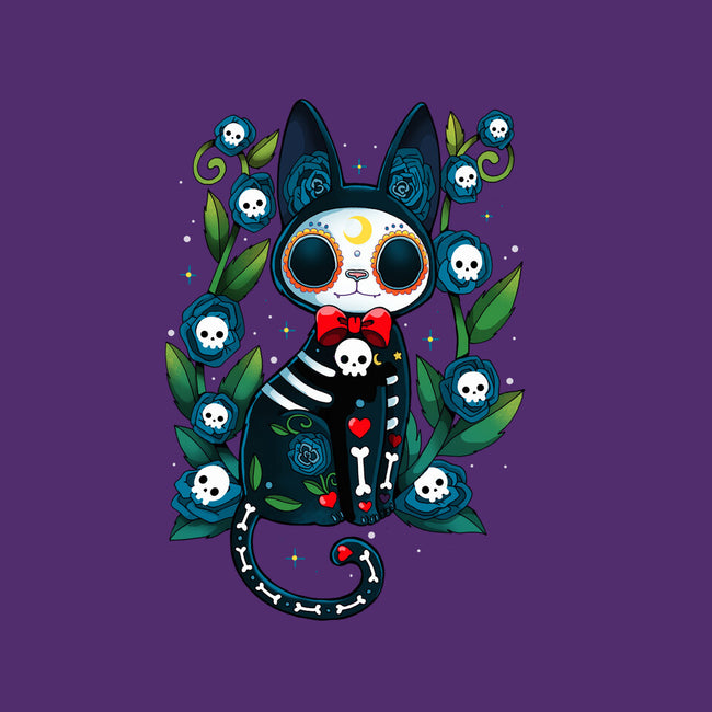 Halloween Skeleton Cat-Womens-Off Shoulder-Sweatshirt-Vallina84