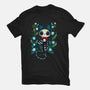 Halloween Skeleton Cat-Unisex-Basic-Tee-Vallina84