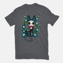 Halloween Skeleton Cat-Unisex-Basic-Tee-Vallina84