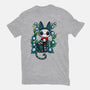 Halloween Skeleton Cat-Unisex-Basic-Tee-Vallina84