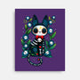 Halloween Skeleton Cat-None-Stretched-Canvas-Vallina84