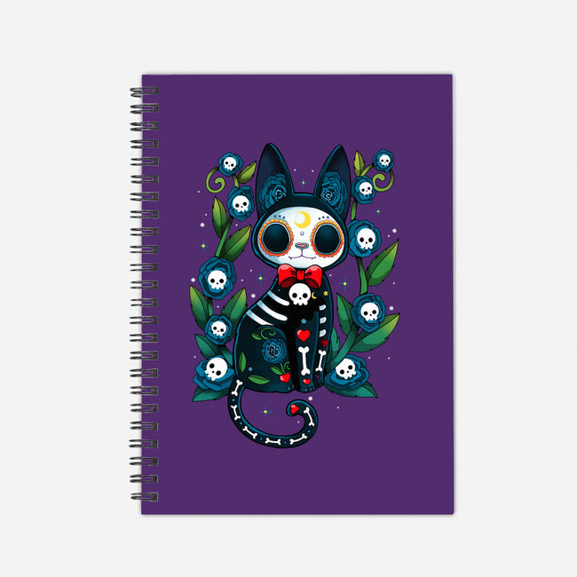 Halloween Skeleton Cat-None-Dot Grid-Notebook-Vallina84