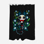 Halloween Skeleton Cat-None-Polyester-Shower Curtain-Vallina84