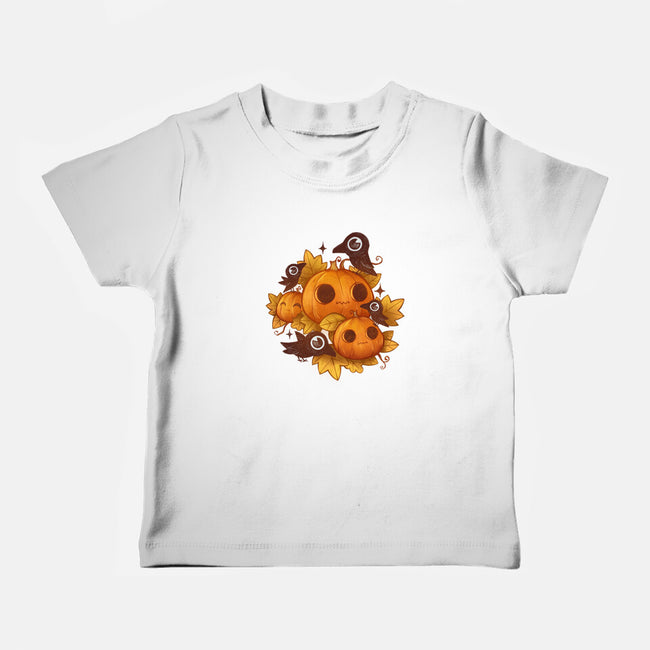 Pumpkins And Crows-Baby-Basic-Tee-ricolaa