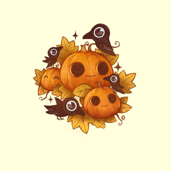 Pumpkins And Crows-None-Glossy-Sticker-ricolaa