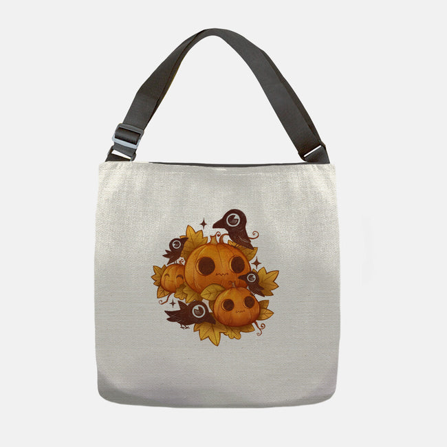 Pumpkins And Crows-None-Adjustable Tote-Bag-ricolaa